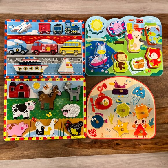 Lot of 4 Toddler Chunky Puzzle Toys - Picture 2 of 12